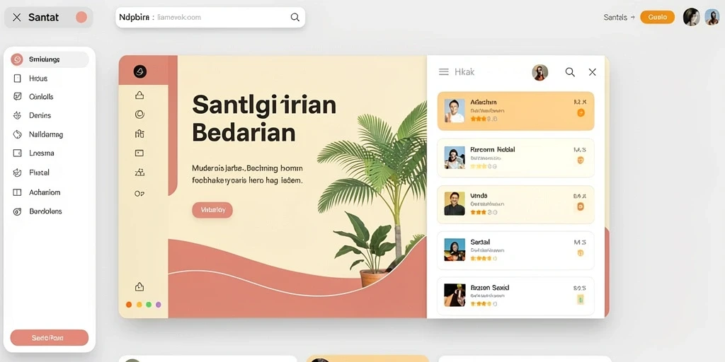 Tampilan antarmuka yang user-friendly dan modern.