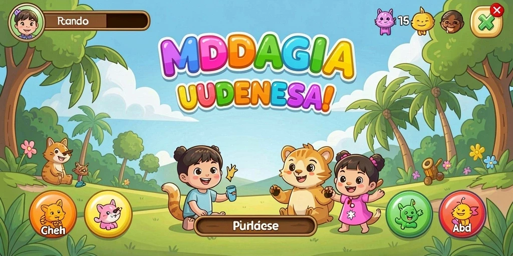 Tampilan awal dari game KASTOTO yang menarik.