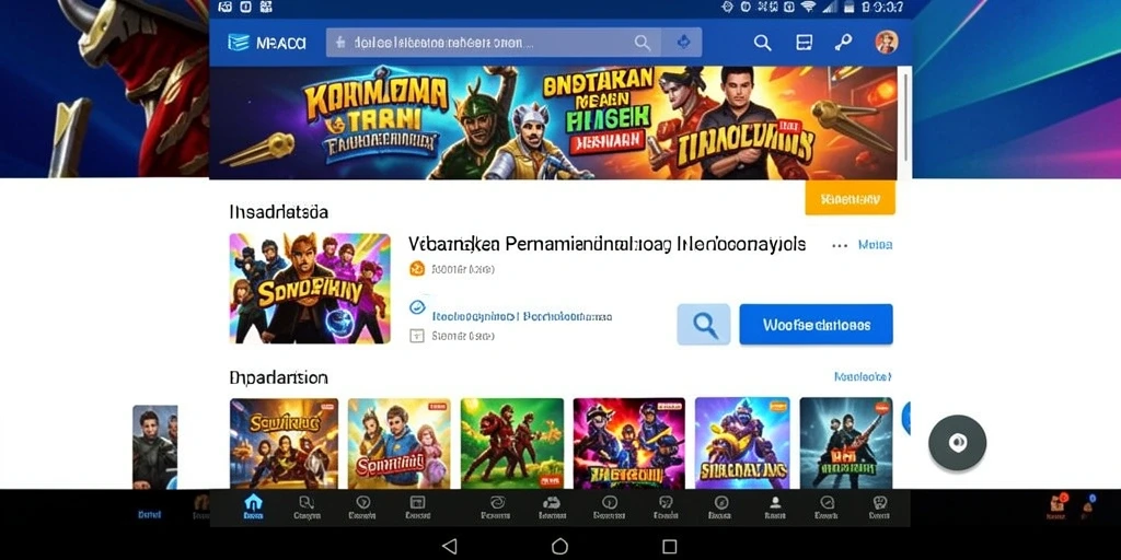 Tampilan antarmuka pengguna PGBET yang modern.